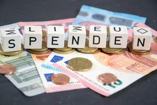 Spenden - the german word for donate — Stock Photo, Image