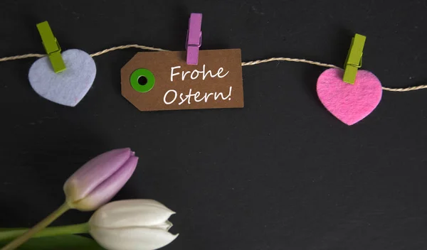 Frohe Ostern - german words for happy easter — Stock Photo, Image
