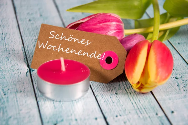Schoenes Wochenende - německá slova pro happy víkend — Stock fotografie