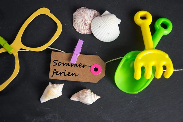 Sommerferien - Duits voor zomervakantie — Stockfoto
