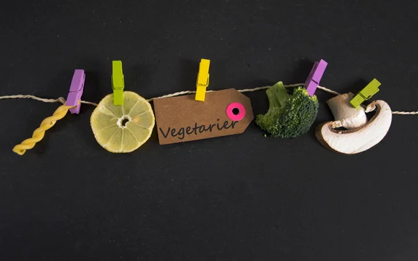 Vegetariano - alemán para vegetariano — Foto de Stock