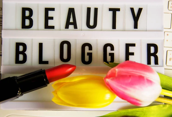Concept de blogueur beauté — Photo