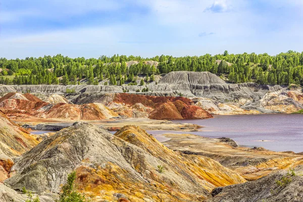 Paisaje Como Una Superficie Del Planeta Marte Canteras Refractarias Arcilla — Foto de Stock