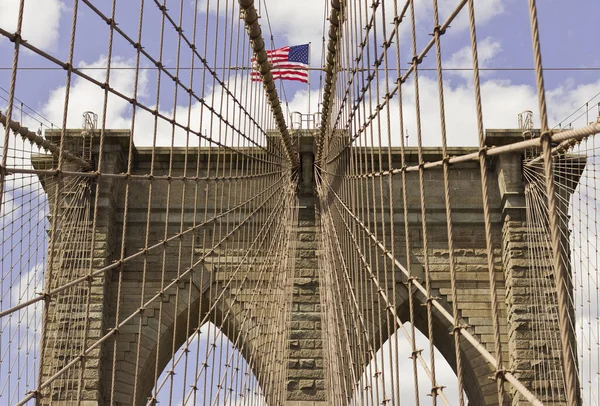 Die Brooklyn Bridge New York Sommer 2019 — Stockfoto