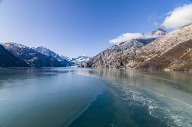 Alaska manzarası. Alaska 'nın güzel doğası. Panorama Panoraması.