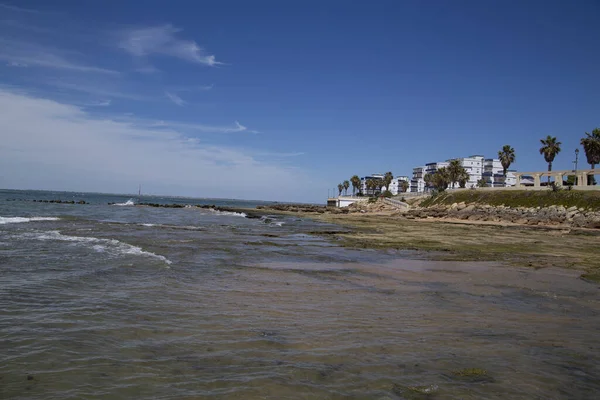 Bella Vista Sul Mar Mediterraneo Una Giornata Estiva Soleggiata — Foto Stock