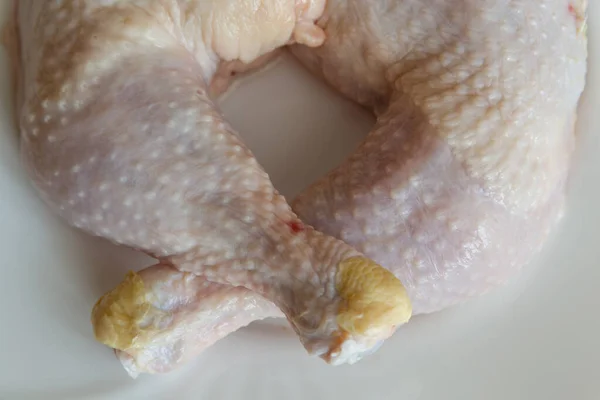 Cuisses Poulet Fraîches Isolées Sur Fond Clair — Photo