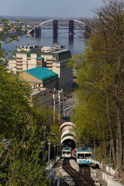 Kabelbaan Stad Kiev Oekraïne 2019 — Stockfoto