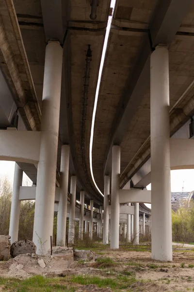 Concrete Supports Road Bridge — Stock Photo, Image