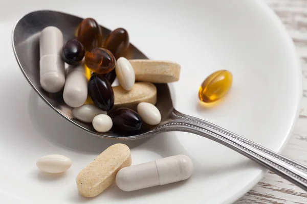 Mix supplement antioxidant still life — Stock Photo, Image
