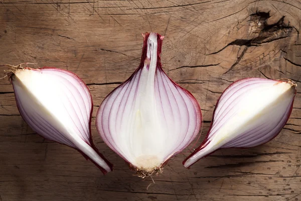 Shallots still life wood background — Stock Photo, Image