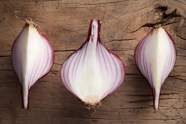 Shallots still life wood background — Stock Photo, Image