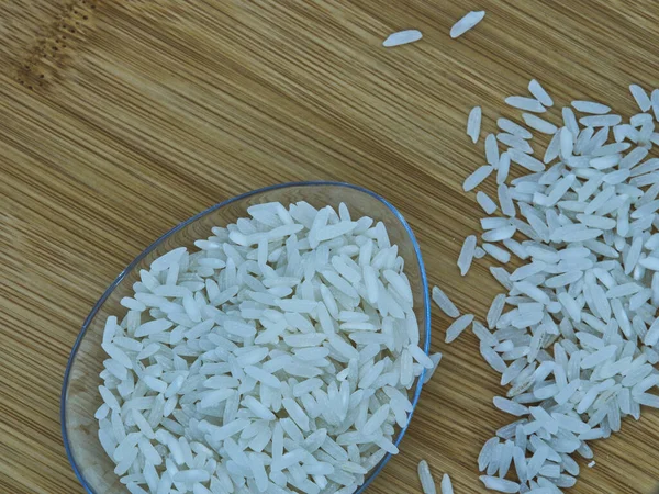 White Rice Bra Ingrediens För Hel Del Rätter Från Många — Stockfoto