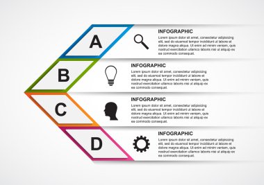 Soyut seçenekler bilgi grafikleri şablonu.