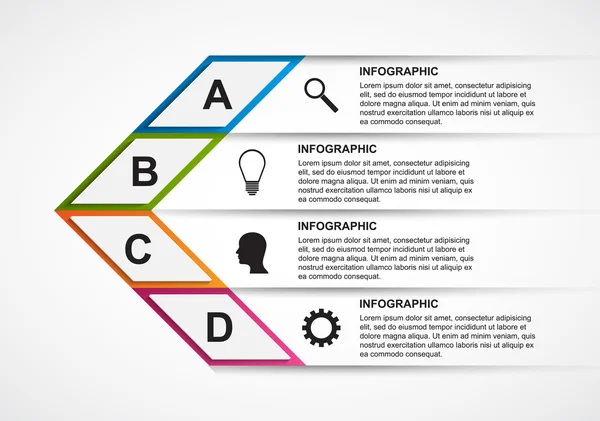 Plantilla de infografías de opciones abstractas . — Vector de stock