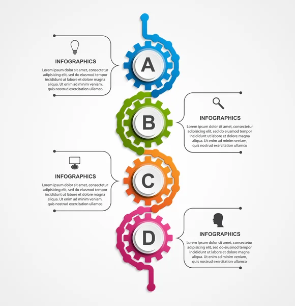 Abstraktní zařízení infographic. Designový prvek. — Stockový vektor