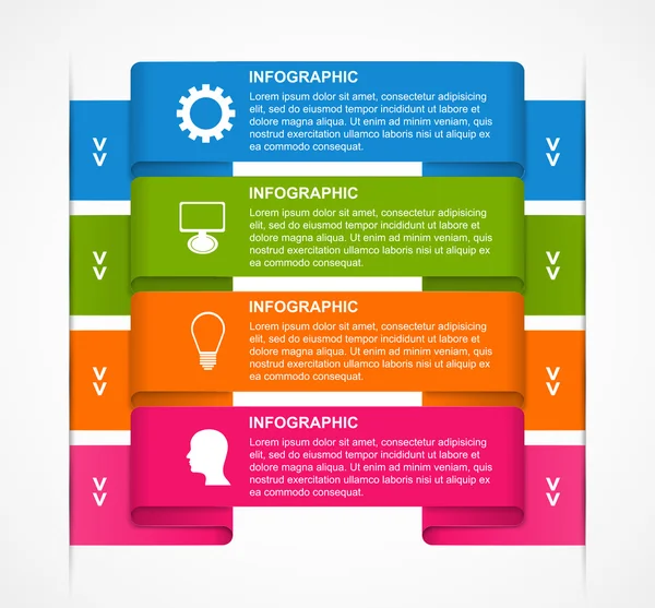 Modèle d'infographie abstrait pour les présentations commerciales ou livret d'information . — Image vectorielle