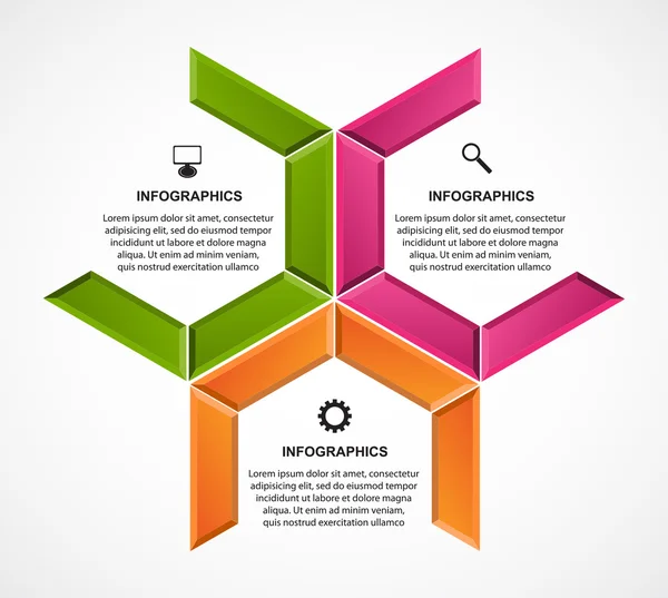 Abstrakte Optionen Infografik Vorlage. — Stockvektor