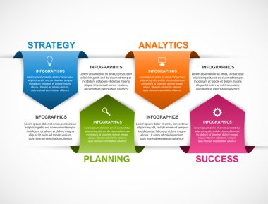 Soyut seçenekler bilgi grafikleri şablonu.