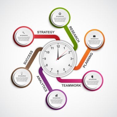 Soyut seçenekler bilgi grafikleri şablonu.