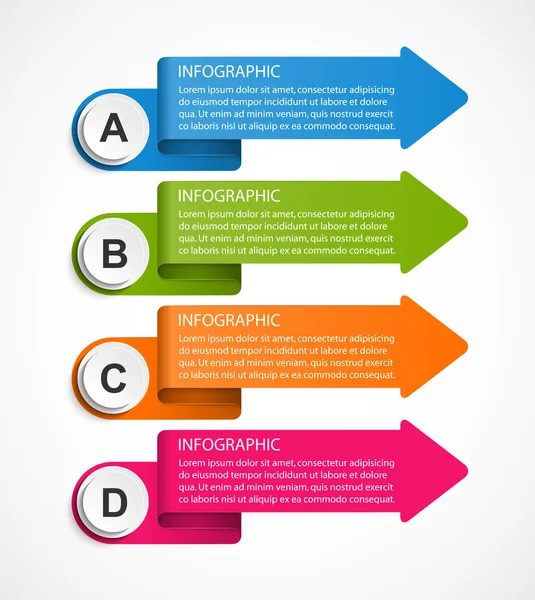 Modèle d'infographie pour les présentations professionnelles ou bannière d'information . — Image vectorielle