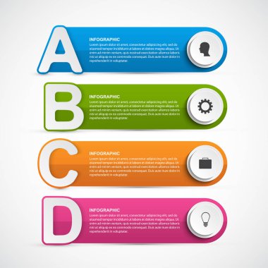 İş sunumları veya bilgi pankartları için bilgi şablonu.