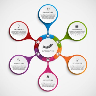 Abstract options infographics template. Infographics for business presentations or information banner. clipart