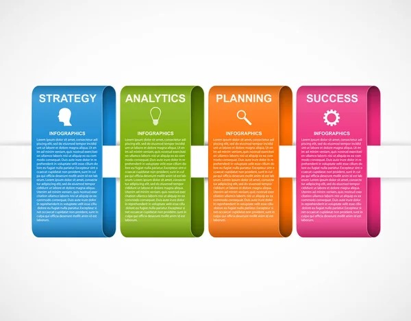 Plantilla de infografías de opciones abstractas . — Archivo Imágenes Vectoriales