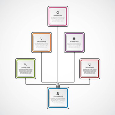 Infographic tasarım şeması şablonu.