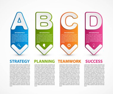 İş sunumları veya bilgi pankartları için bilgi şablonu.