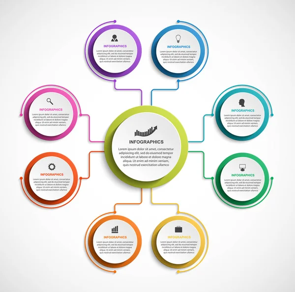 Infografik Design Organigramm-Vorlage. — Stockvektor