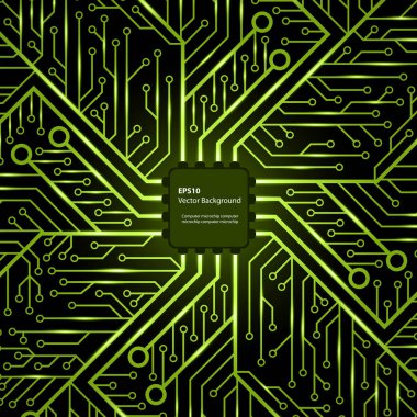 Elektronik çip. Vektör arka plan.