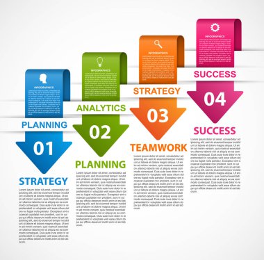 İş sunumları veya bilgi pankartları için bilgi şablonu.