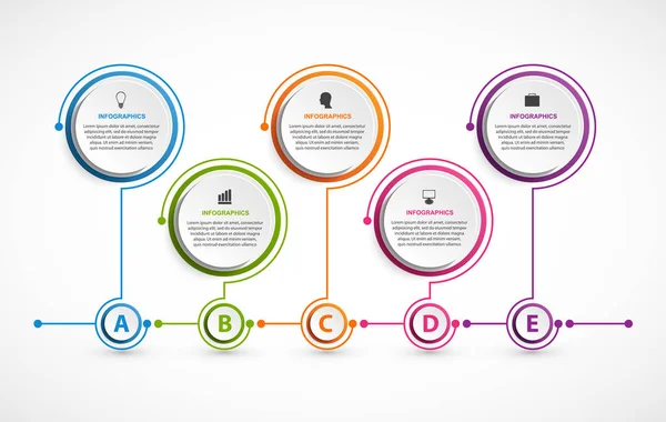 Opzioni astratte modello infografica. Infografica per presentazioni aziendali o banner informativo. — Vettoriale Stock