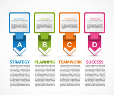 İş sunumları veya bilgi pankartları için bilgi şablonu.