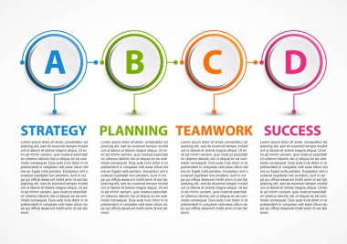 Soyut seçenekler bilgi grafikleri şablonu. İş sunumları veya bilgi afişi için bilgi grafikleri.