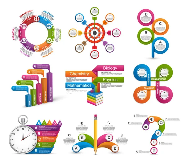 Verzamel infographics. Ontwerpelementen. Infographics voor zakelijke presentaties of informatiebanner. — Stockvector