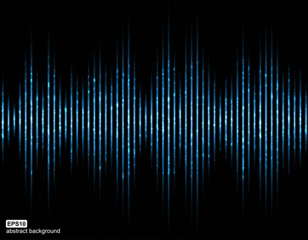 Ljudvågor. Musik Digital Equalizer. Abstrakta ljus futuristiska bakgrund. Vektorillustration. — Stock vektor