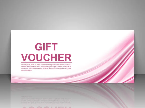 Gift voucher template. Greeting card for Valentine Day — Stock Vector