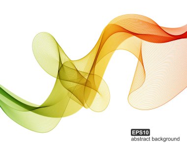 Soyut renkli dalga arkaplanı. Vektör illüstrasyonu.