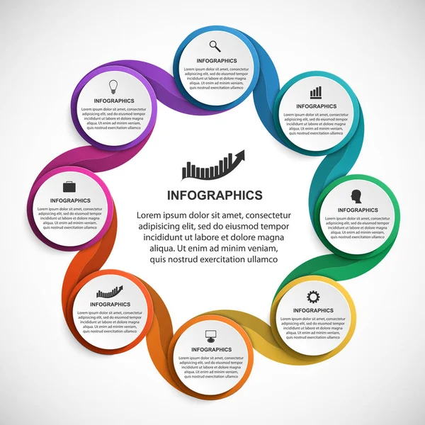 Abstract opties infographics sjabloon. Infographics voor zakelijke presentaties of informatiebanner. — Stockvector