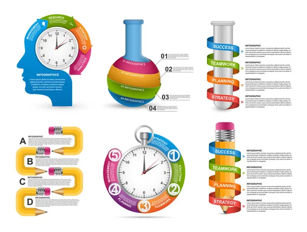 Samla infografik. Designelement. Infografik för företagspresentationer eller informationsbanner. — Stock vektor