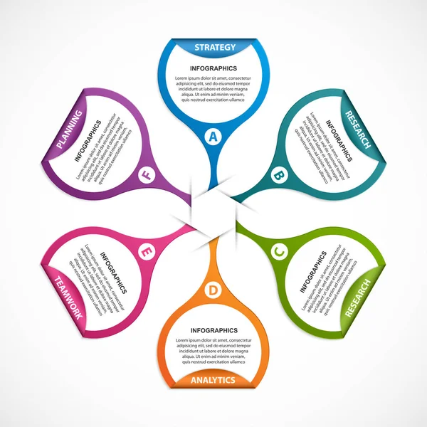 Modelo de infográficos de opções abstratas. Infográficos para apresentações de negócios ou banner de informações. —  Vetores de Stock