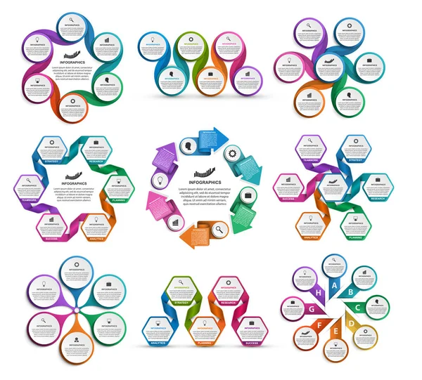 Samla infografik. Designelement. Infografik för företagspresentationer eller informationsbanner. — Stock vektor