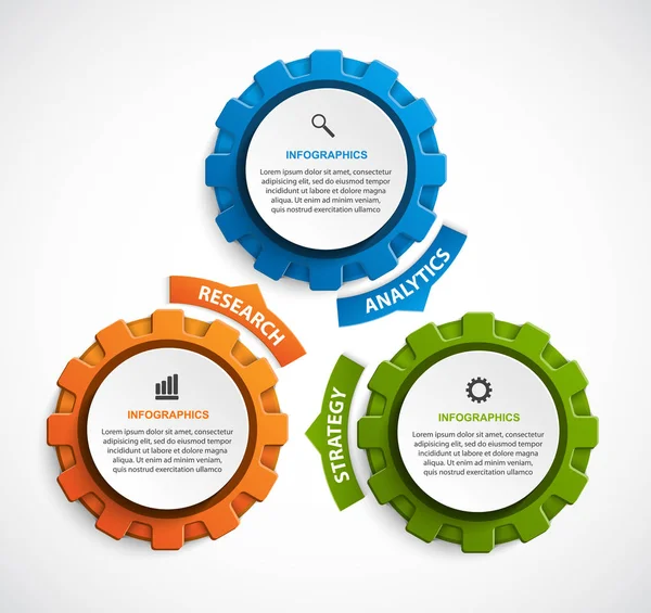 Plantilla de infografías de opciones abstractas. Infografías para presentaciones de negocios o banner informativo. — Archivo Imágenes Vectoriales