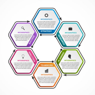 Soyut seçenekler bilgi grafikleri şablonu. İş sunumları veya bilgi afişi için bilgi grafikleri.