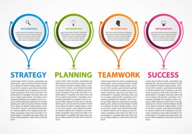 Soyut seçenekler bilgi grafikleri şablonu. İş sunumları veya bilgi afişi için bilgi grafikleri.