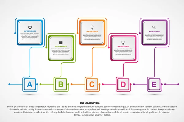 Abstrakcyjne opcje szablon infografiki. Infografika do prezentacji biznesowych lub baner informacyjny. — Wektor stockowy