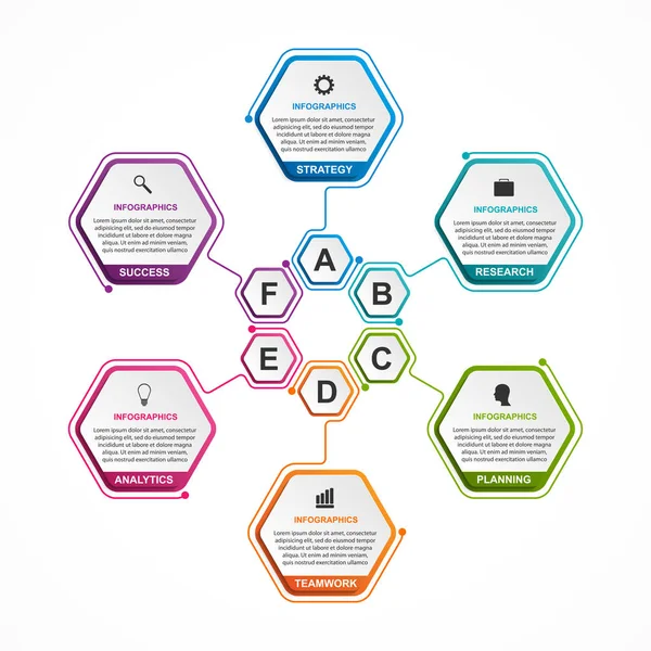 Options abstraites infographie modèle. Infographies pour présentations professionnelles ou bannière d'information. — Image vectorielle