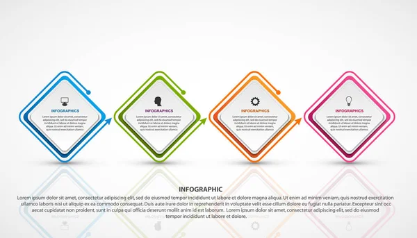 Abstract opties infographics sjabloon. Infographics voor zakelijke presentaties of informatiebanner. — Stockvector